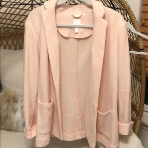 Knit cardigan blazer